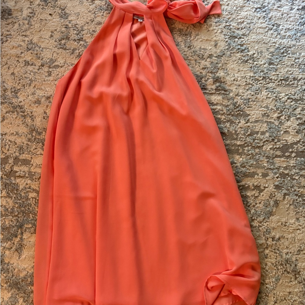 Naked Zebra Coral Halter Dress - Picture 2 of 3